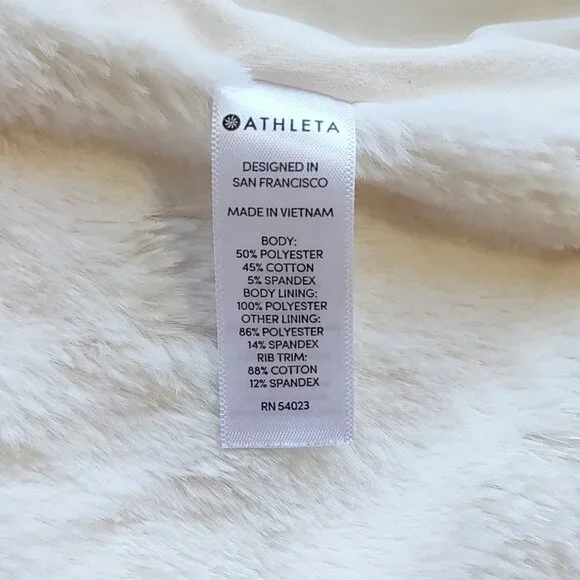 Athleta Luxe Victory Hoodie Jacket Full Zip Sweatshirt Faux Fur Lined Women XXS - Picture 10 of 10